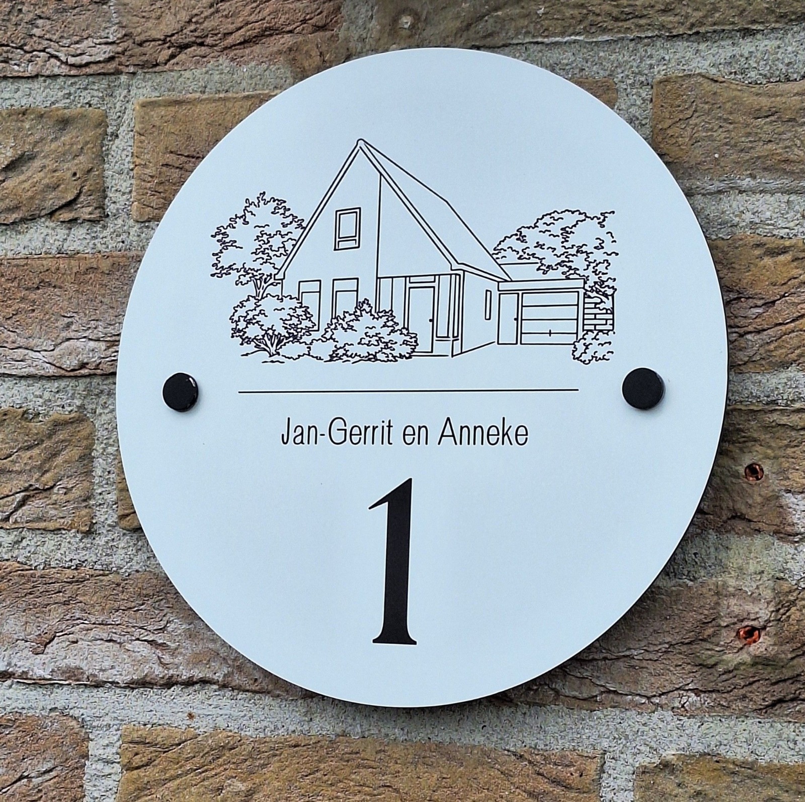 Huisnaambord Lijntekening - Afbeelding 2